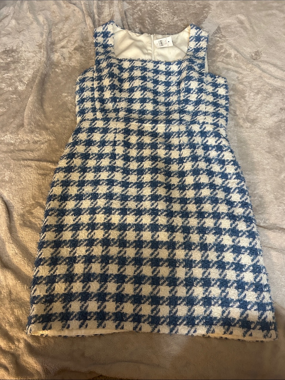 NWT Ann Taylor square neck sheath dress in houndstooth tweed